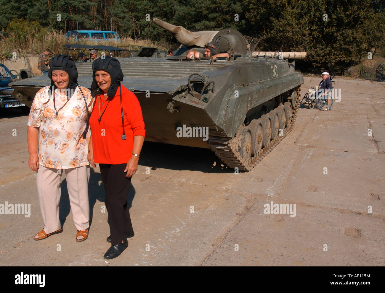 Esposizione di attrezzature militari, Harnekop, Germania Foto Stock