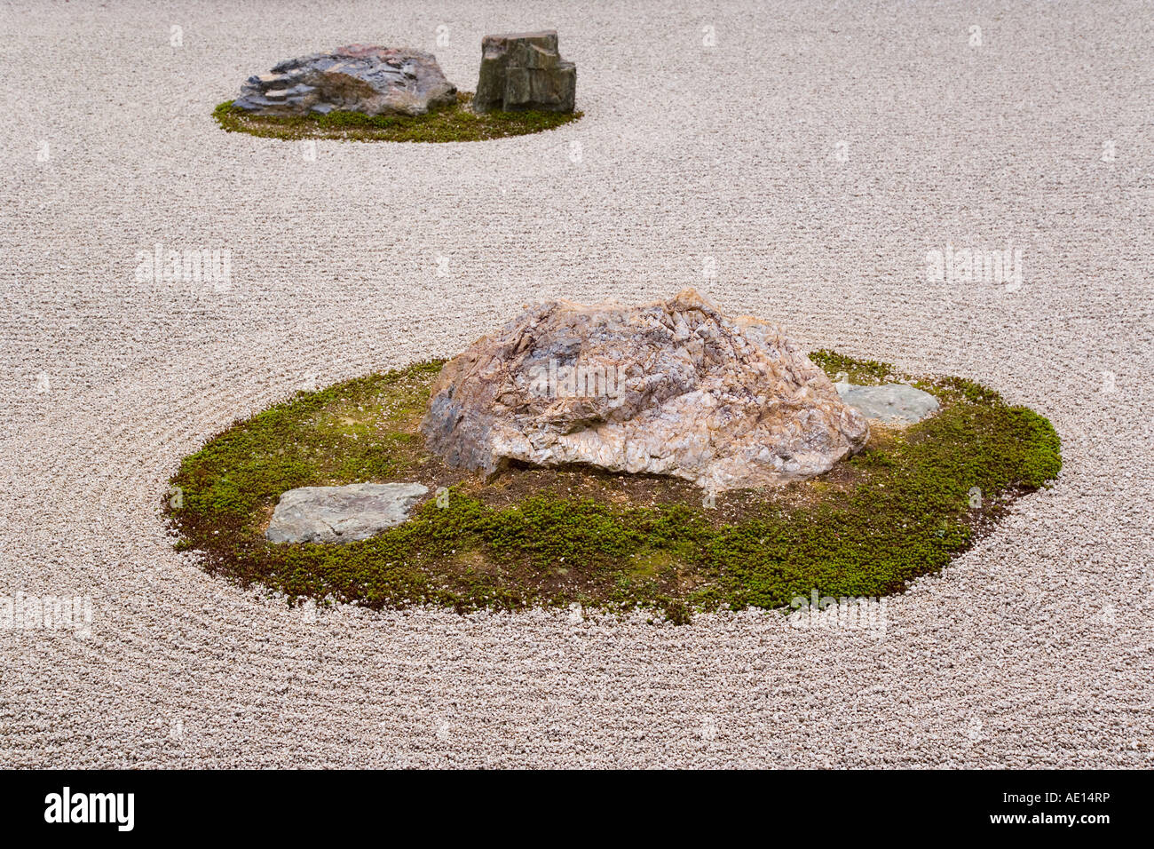 Giappone Honshu Kansai città di Kyoto al Tempio di Ryoanji Foto Stock