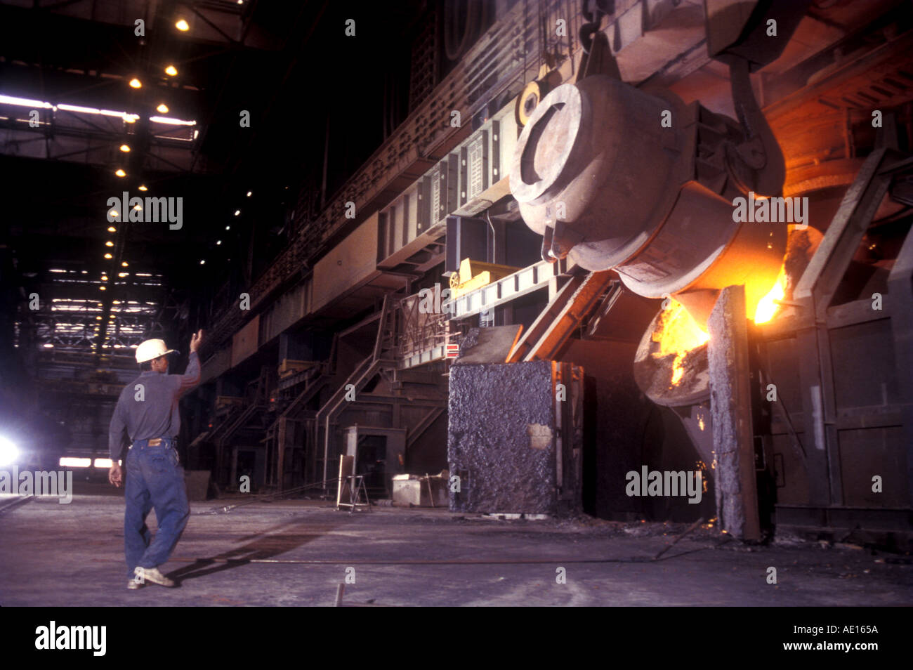 Forno in acciaio a vela Autorità di acciaio di India Ltd impianto Durgapur West Bengal India Foto Stock