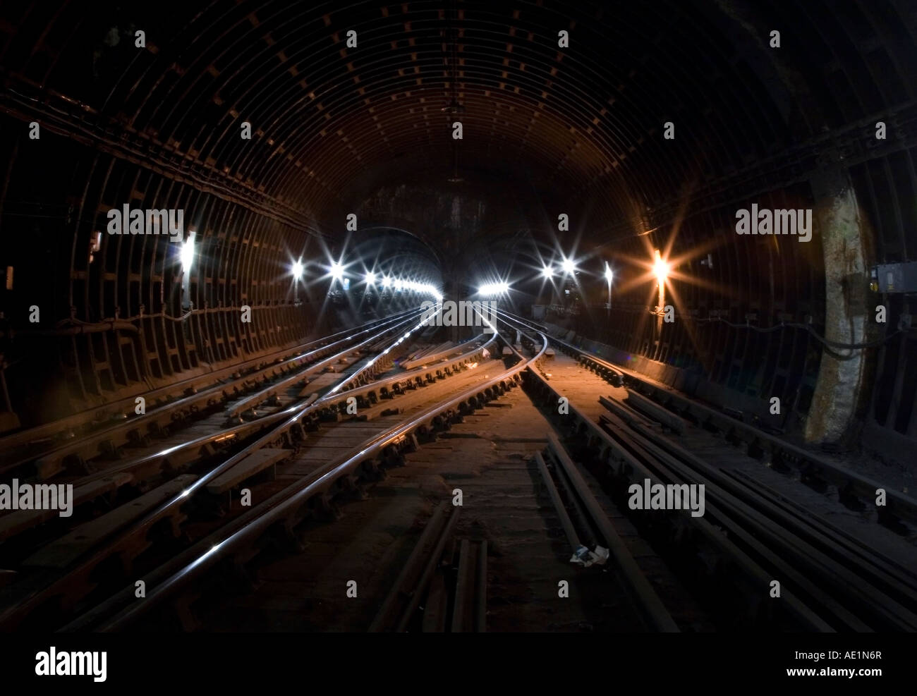 King Cross giunzione Loop - metropolitana di Euston Station Foto Stock