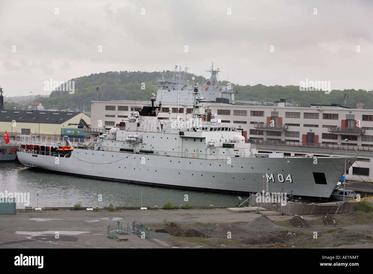HMS Carlskrona M 04 è la più grande nave della marina svedese Foto Stock