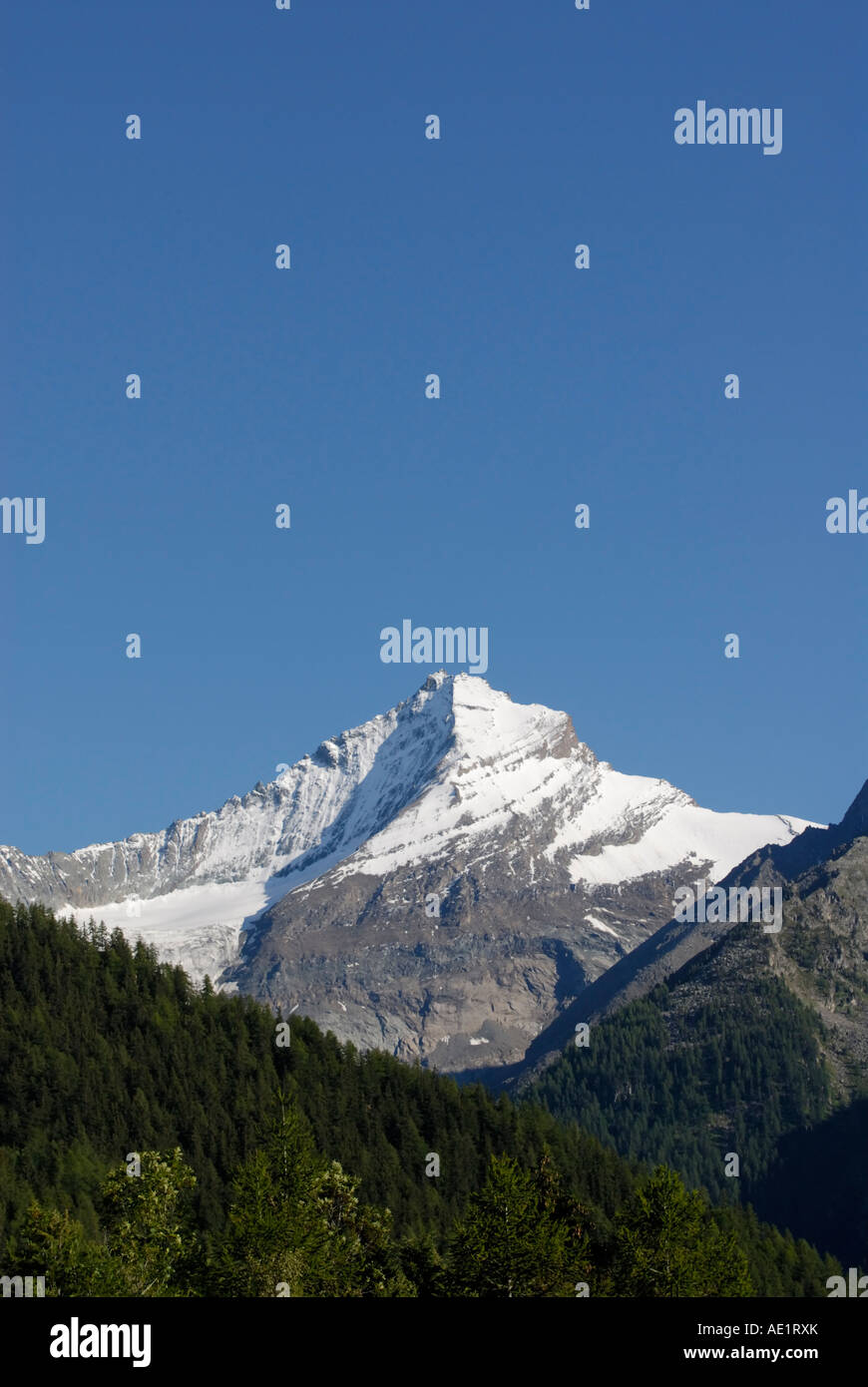 Picco di Mont Grivola, vista da nord, Valle d'Aosta, Alpi Italiane Foto Stock
