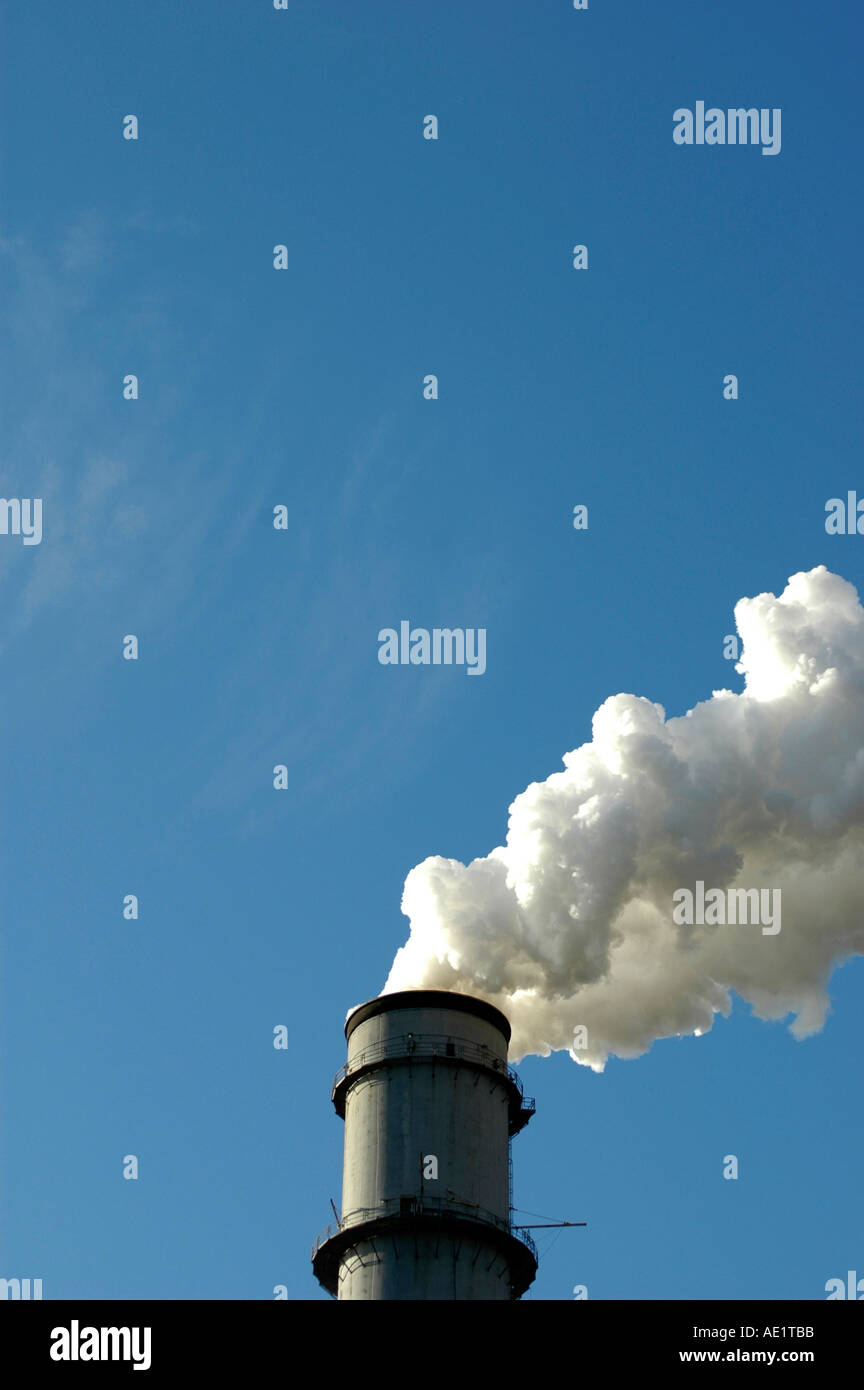 TECO Power Big Bend Power Station in Florida con scrubbers rendendo 1900 megawatt da Tampa Bay per l'elettricità inquinamento Riscaldamento globale carbon Foto Stock