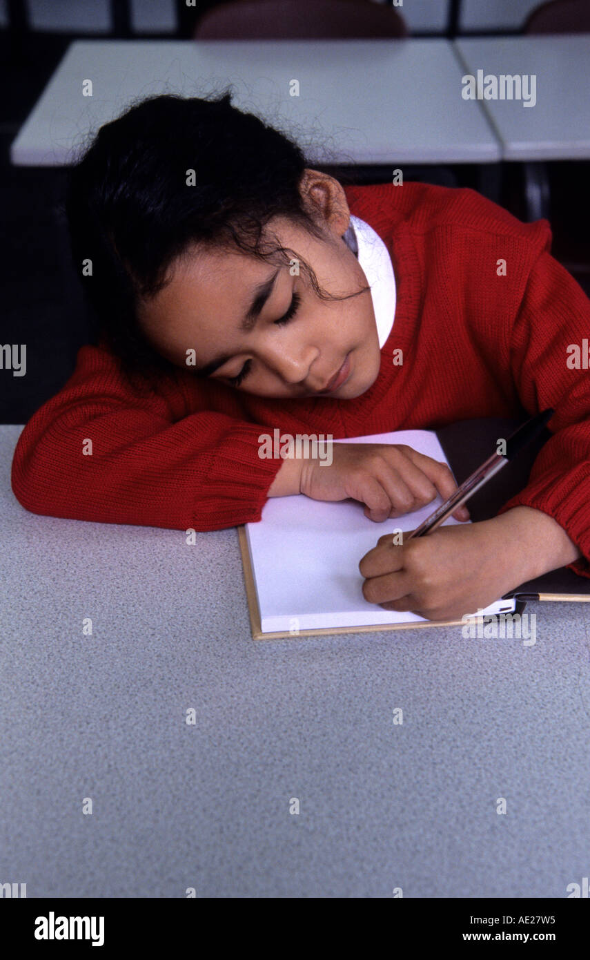 Mancino schoolgirl Foto Stock