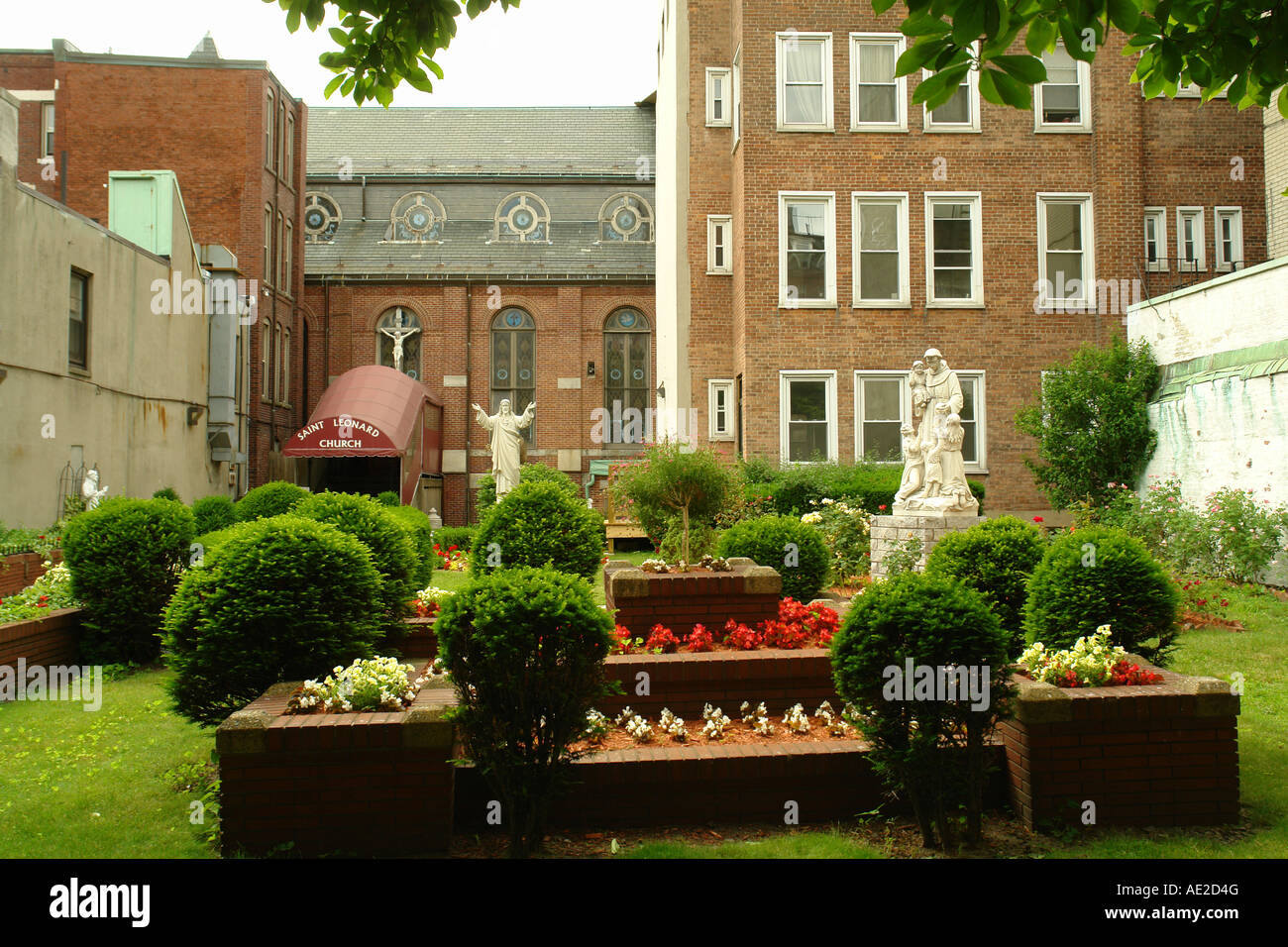 AJD58958 di Boston, Massachusetts, Downtown, San Leonardo la pace del giardino Foto Stock