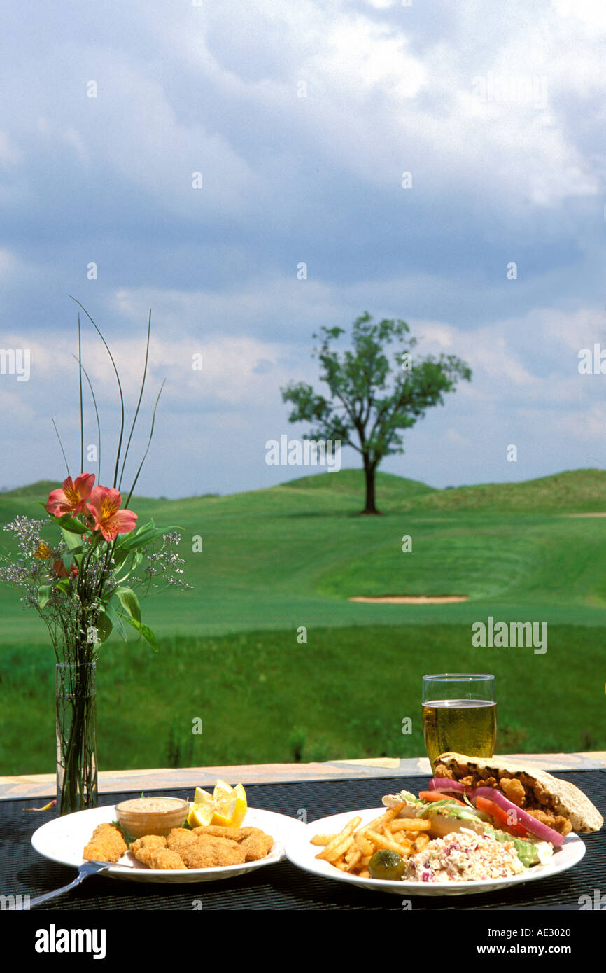 In Alabama, Robert Trent Jones Golf Trail, Prattville, Capitol Hill, pesce gatto e fritti okra Foto Stock