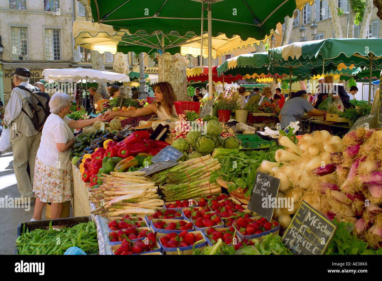 Luogo di mercato Richelmi Aix en Provence Francia Foto Stock