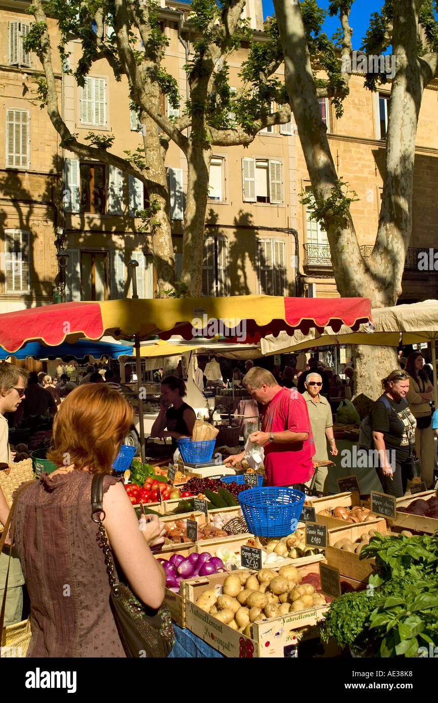 Luogo di mercato Richelmi Aix en Provence Francia Foto Stock