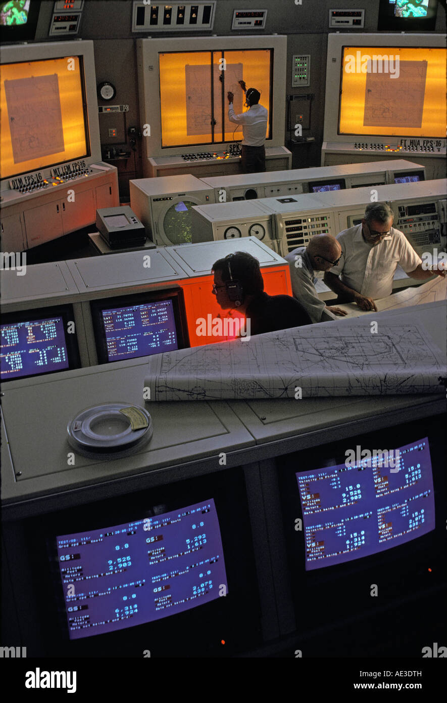 Tracciamento satellitare camera di controllo a Fort Huachuca, Arizon, STATI UNITI D'AMERICA Foto Stock
