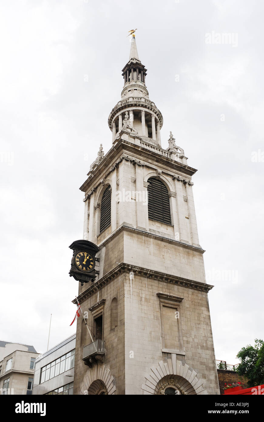 Storica chiesa di St Mary LE BOW IN CHEAPSIDE City di Londra London Inghilterra England Foto Stock