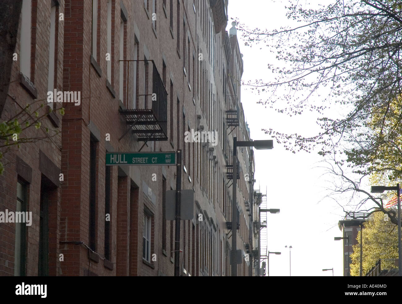 Scena da Boston's North End Foto Stock