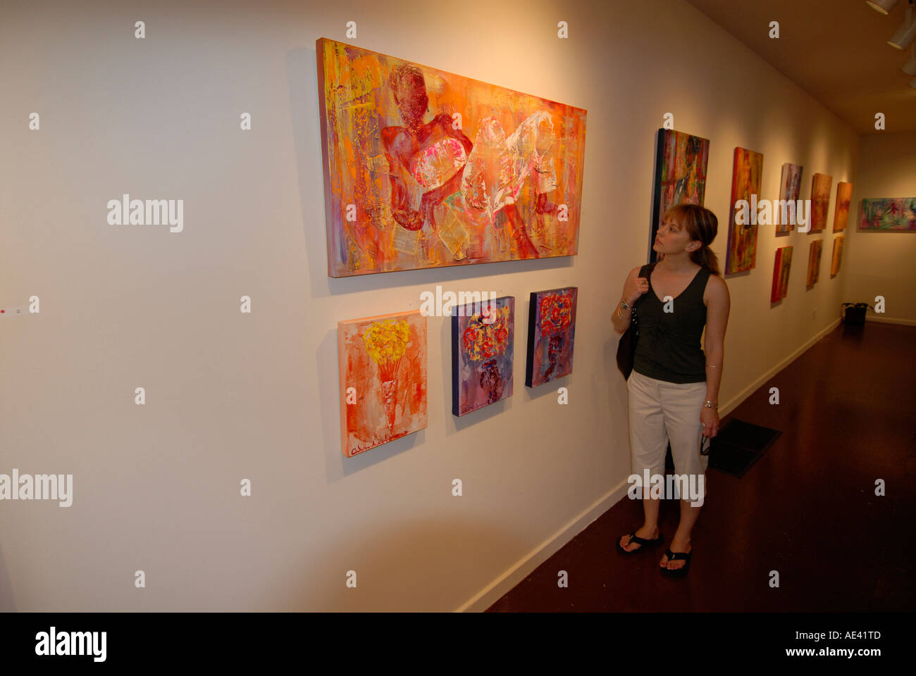 Navigazione donna galleria d'arte ArtJaz mod rel di Filadelfia in Pennsylvania PA USA Foto Stock