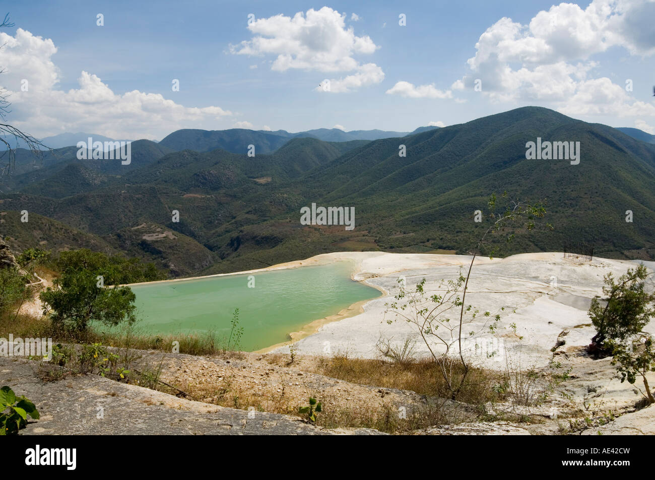 Hierve el Agua (l'acqua bolle), sorgenti calde, Oaxaca, Messico Foto stock  - Alamy