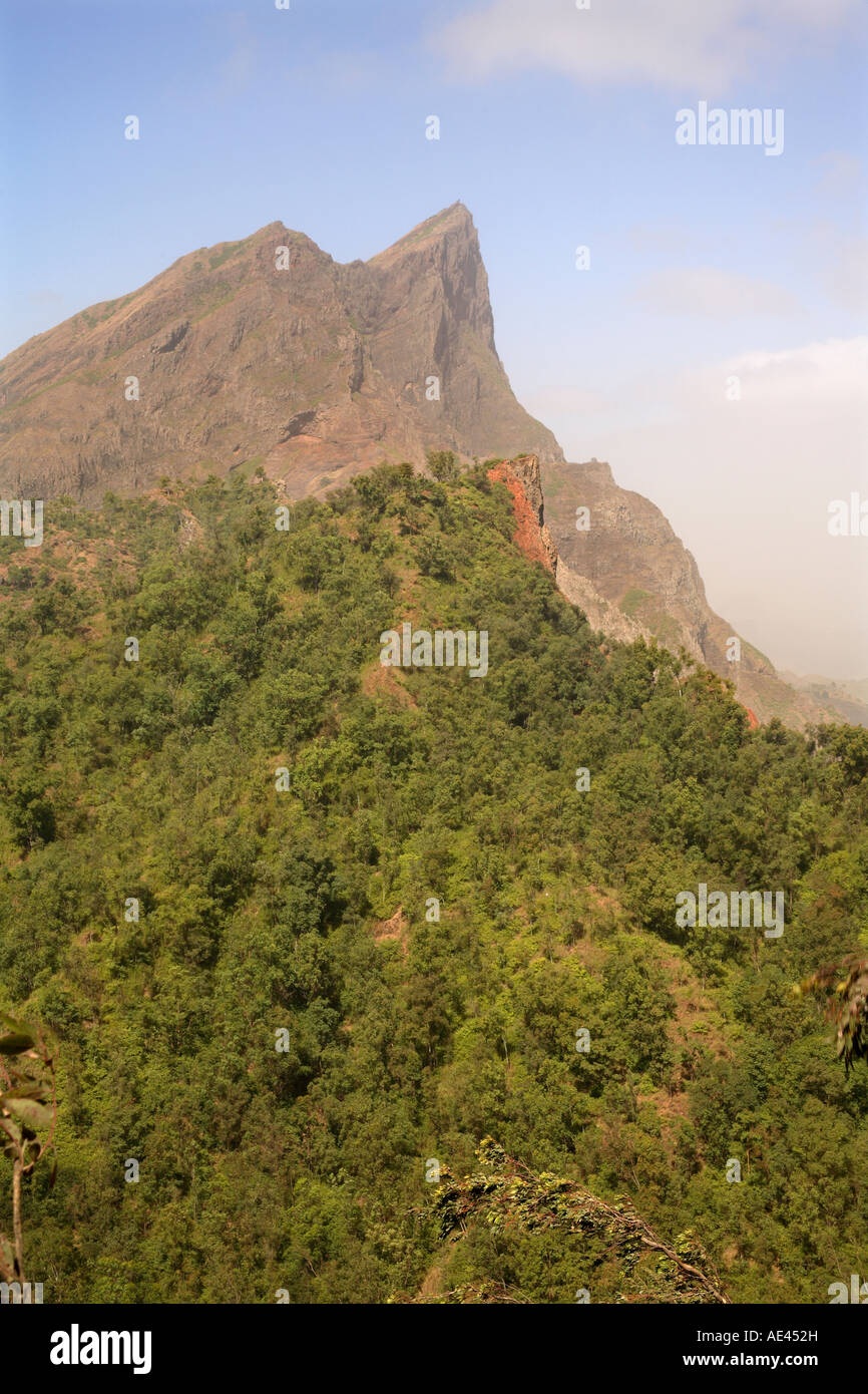 Pico Sao Antonio, Santiago, Isole di Capo Verde, Africa Foto Stock