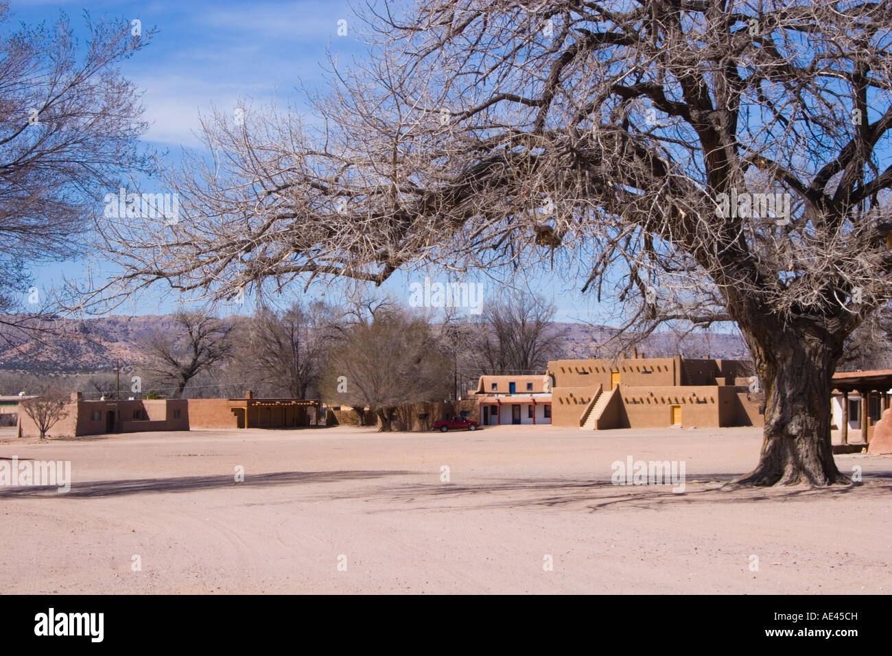Indiani Nativi città San Il Defonso Pueblo vicino a Santa Fe in New Mexico Foto Stock