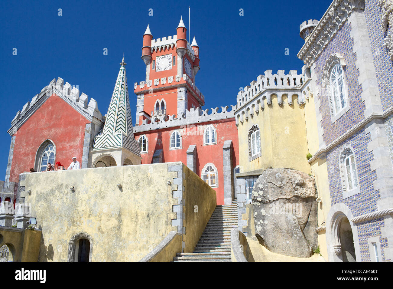 Pena il National Palace, costruito nel 1840 per la famiglia reale, Sito Patrimonio Mondiale dell'UNESCO, Sintra Portogallo, Europa Foto Stock