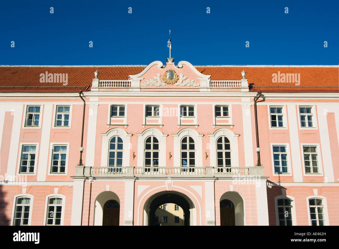 Il XVIII secolo il palazzo del Parlamento sulla collina di Toompea, Centro Storico, Patrimonio Mondiale dell Unesco, Tallinn, Estonia, Stati Baltici Foto Stock