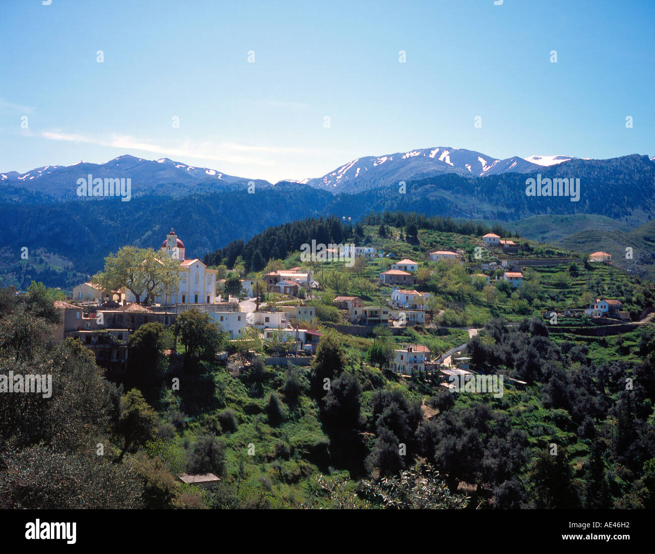 Villaggio della Laki Creta Grecia Europa. Foto di Willy Matheisl Foto Stock