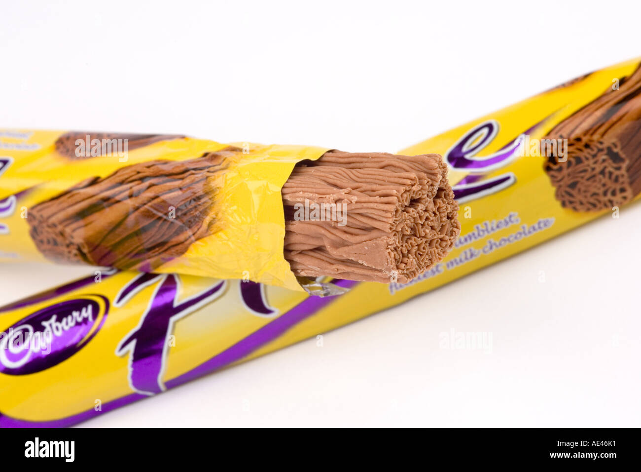 Cadburys scaglie di cioccolato bar Foto Stock