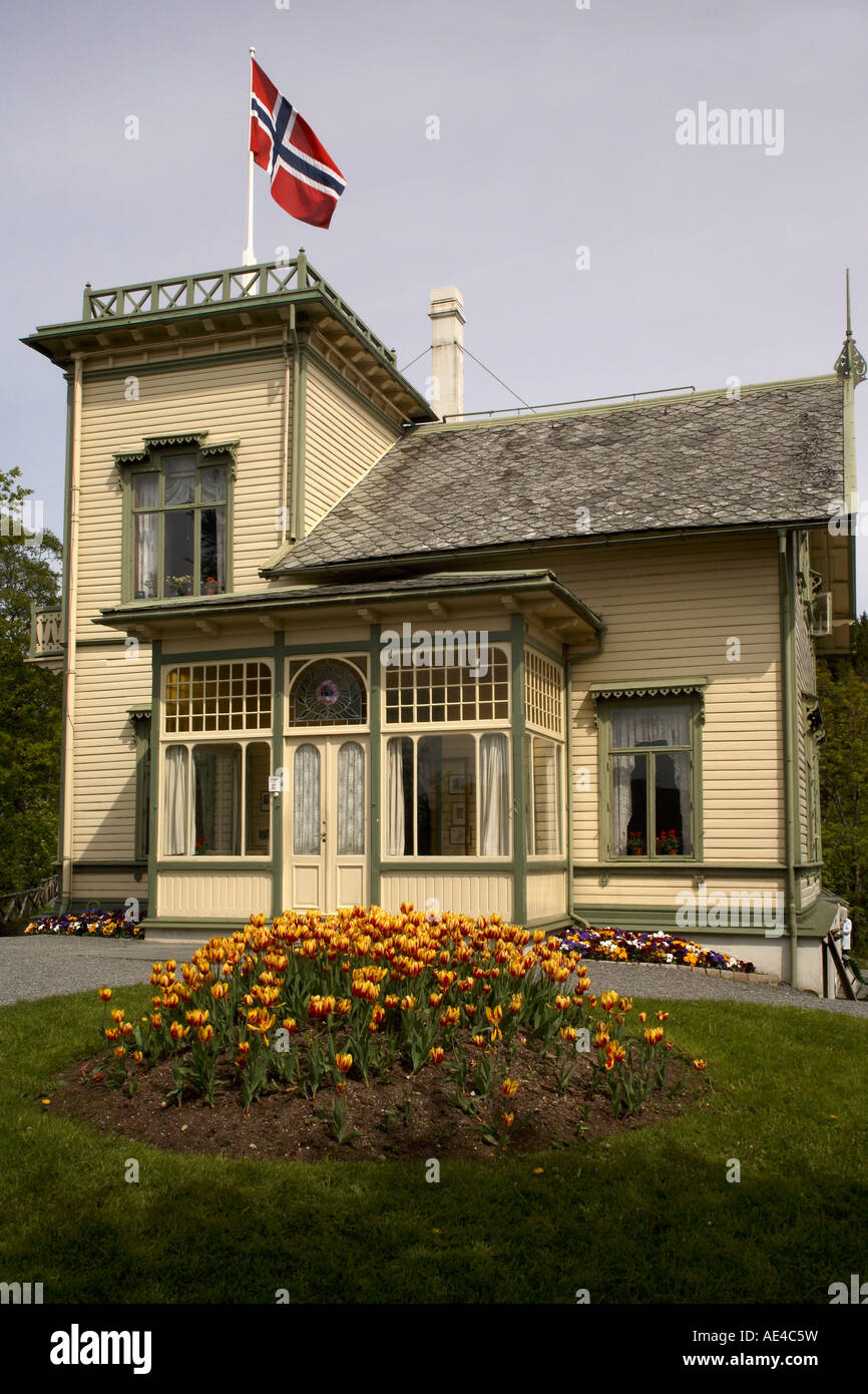 Edvard Grieg's home a Troldhaugen, vicino a Bergen, Norvegia, Scandinavia, Europa Foto Stock