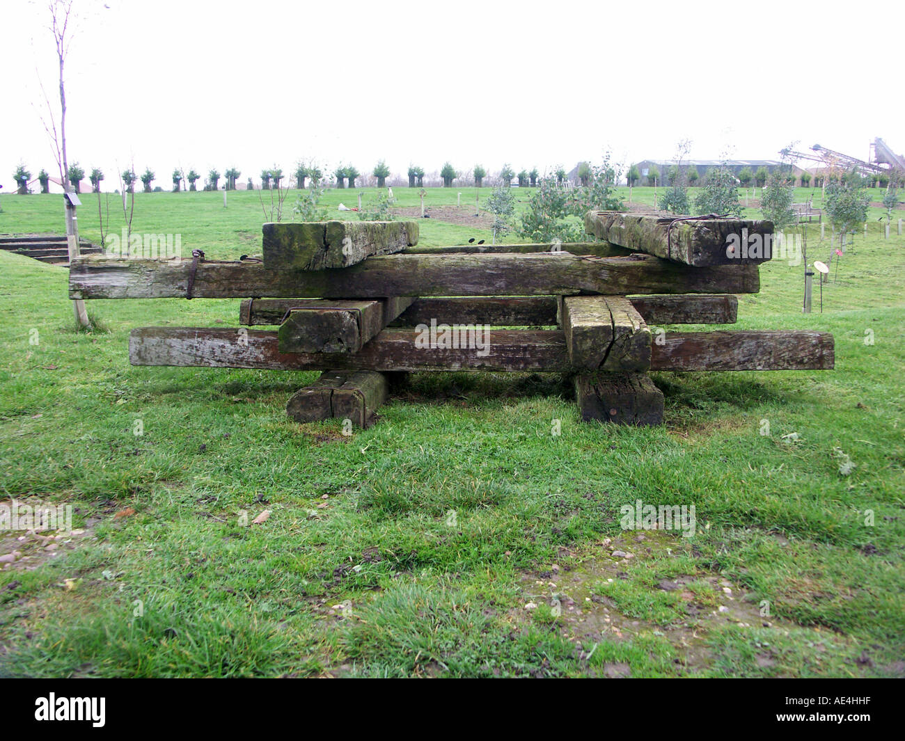 La sezione di binari ferroviari Alrewas 2 Foto Stock