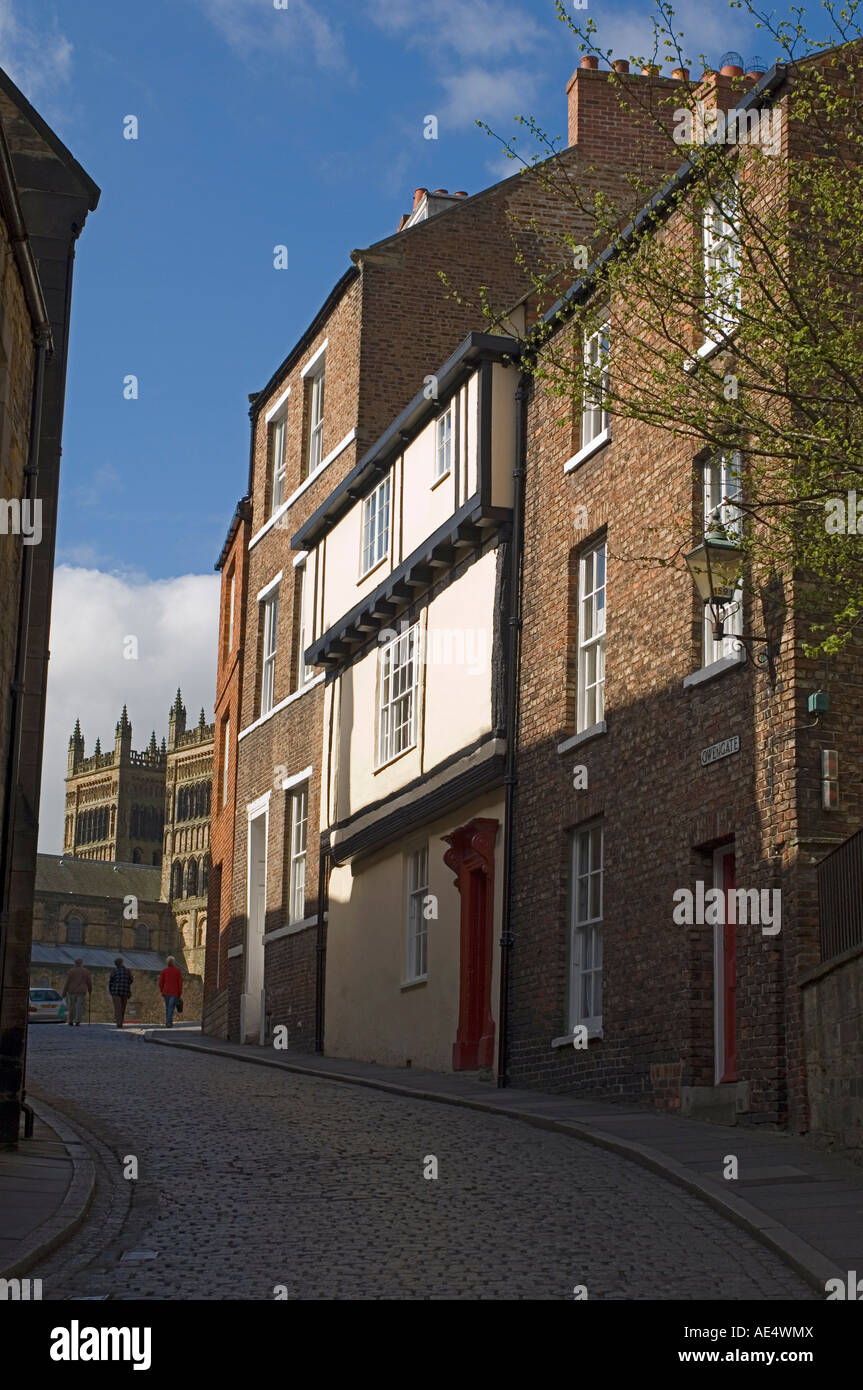 Owengate, Cattedrale precinct, Durham City, Co. Durham, England, Regno Unito, Europa Foto Stock