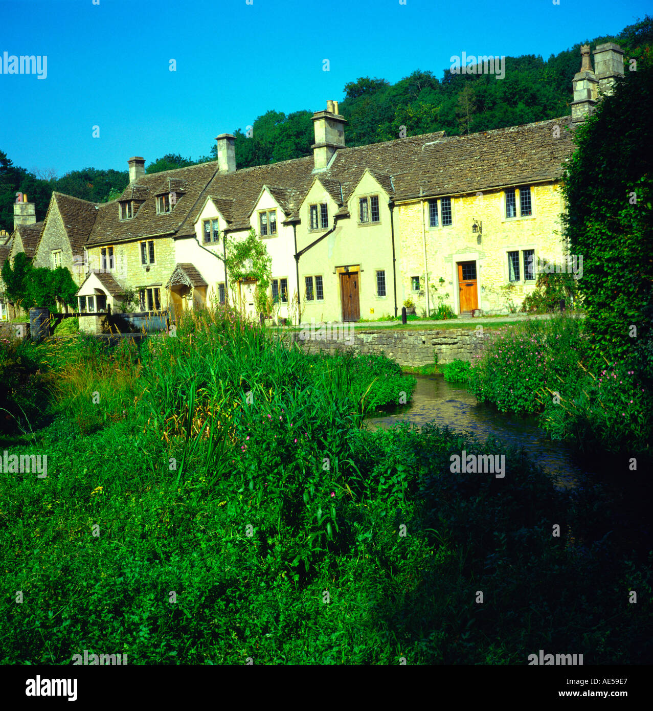 Castle Combe Cotswolds Wiltshire, Inghilterra Foto Stock