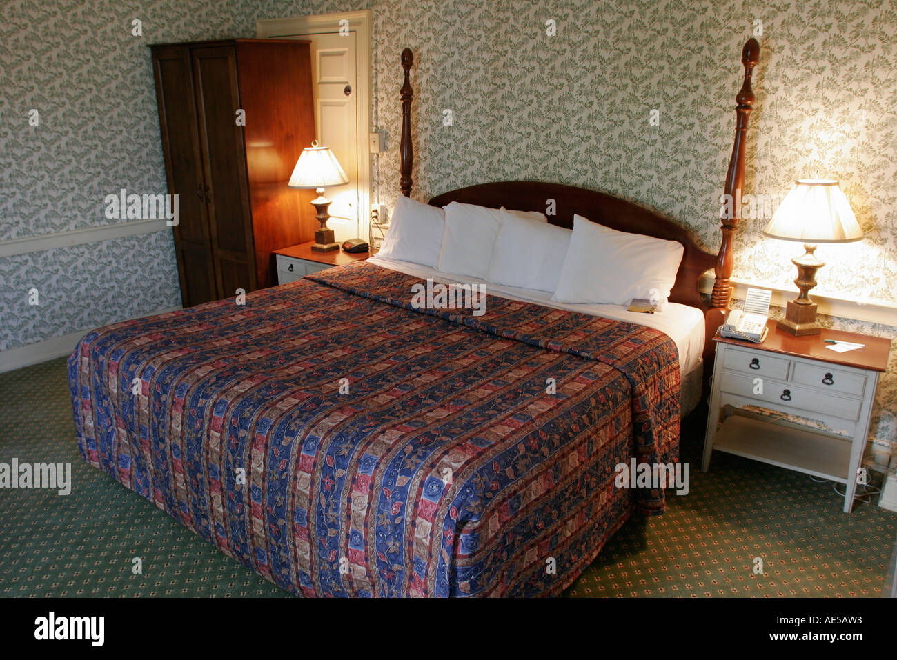 Leesburg Virginia, Loudoun County, Holiday Inn, a Carradoc Hall, ospite, camera, letto, visitatori viaggio di viaggio turistico turismo punto di riferimento cultura Foto Stock