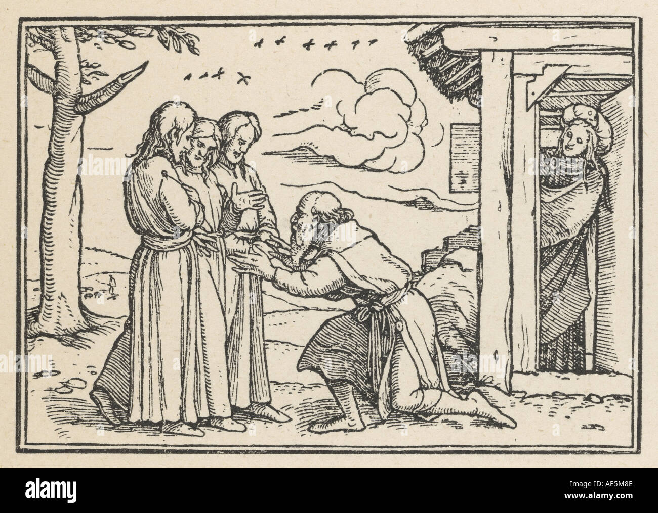 Abramo tre angeli Foto Stock