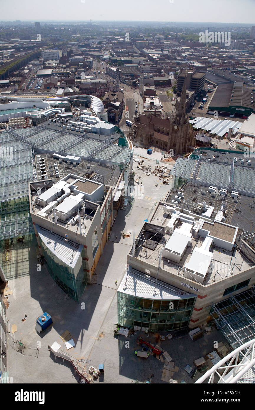 Costruzione del nuovo centro commerciale Bullring a Birmingham Regno Unito, 2003. Foto Stock