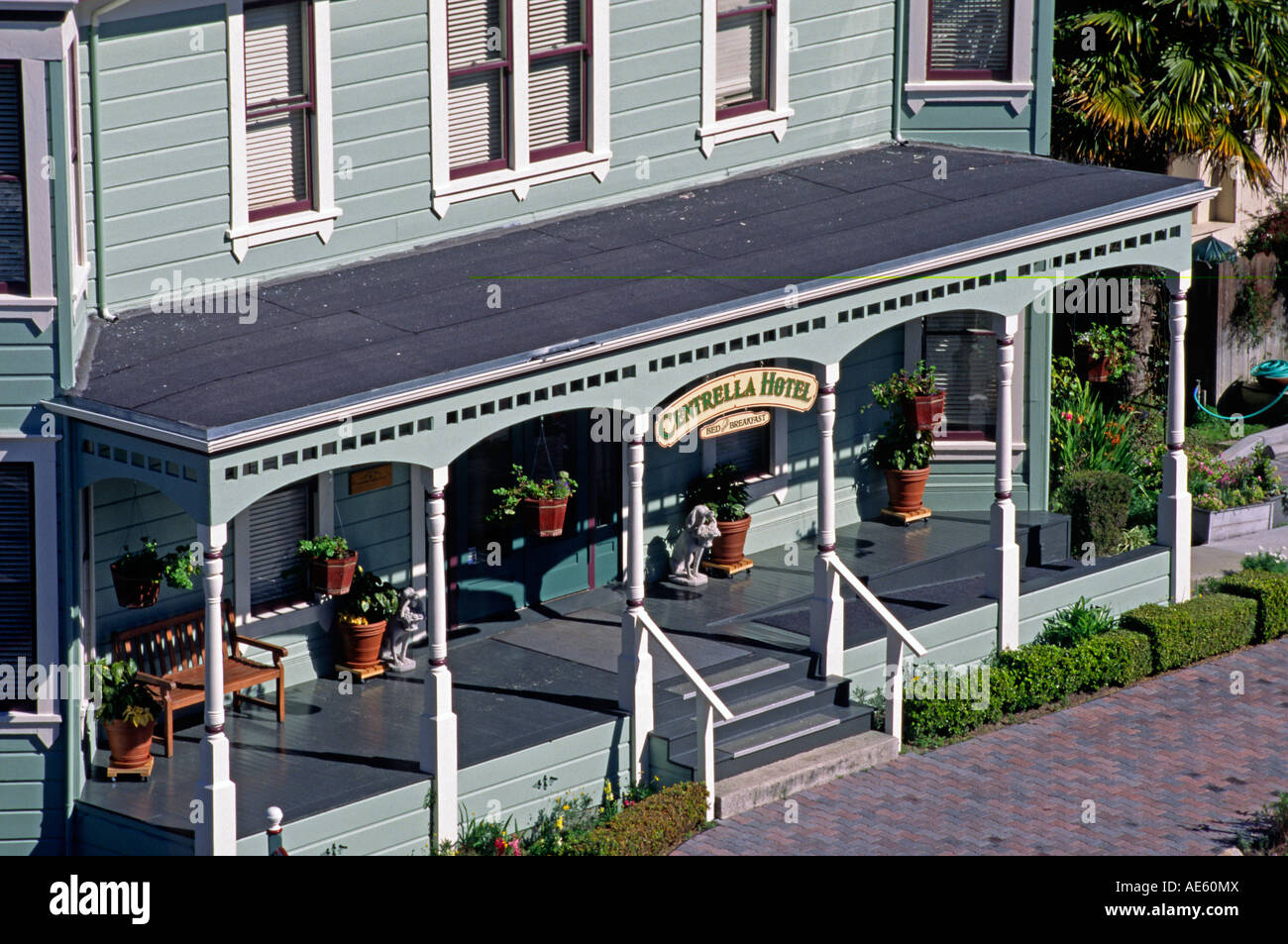 CENTERLLA INN con architettura vittoriana PACIFIC GROVE CALIFORNIA Foto Stock