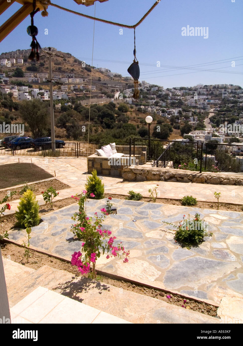 Bagno turco Giardino ville per vacanze penisola di Bodrum, cubetti di zucchero di architettura Foto Stock