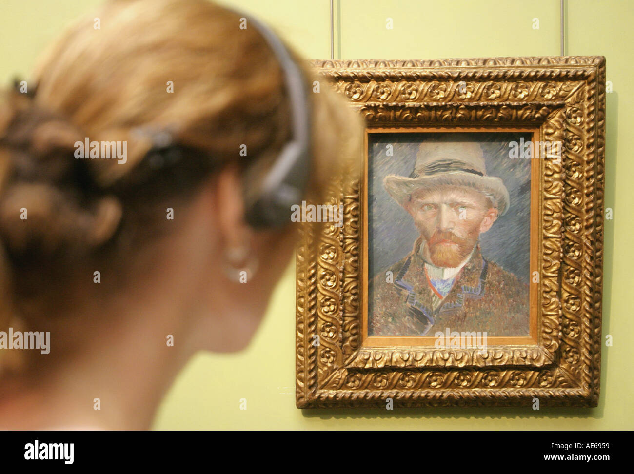 Amsterdam Olanda Van Gogh Autoritratto nel Rijksmuseum Foto Stock