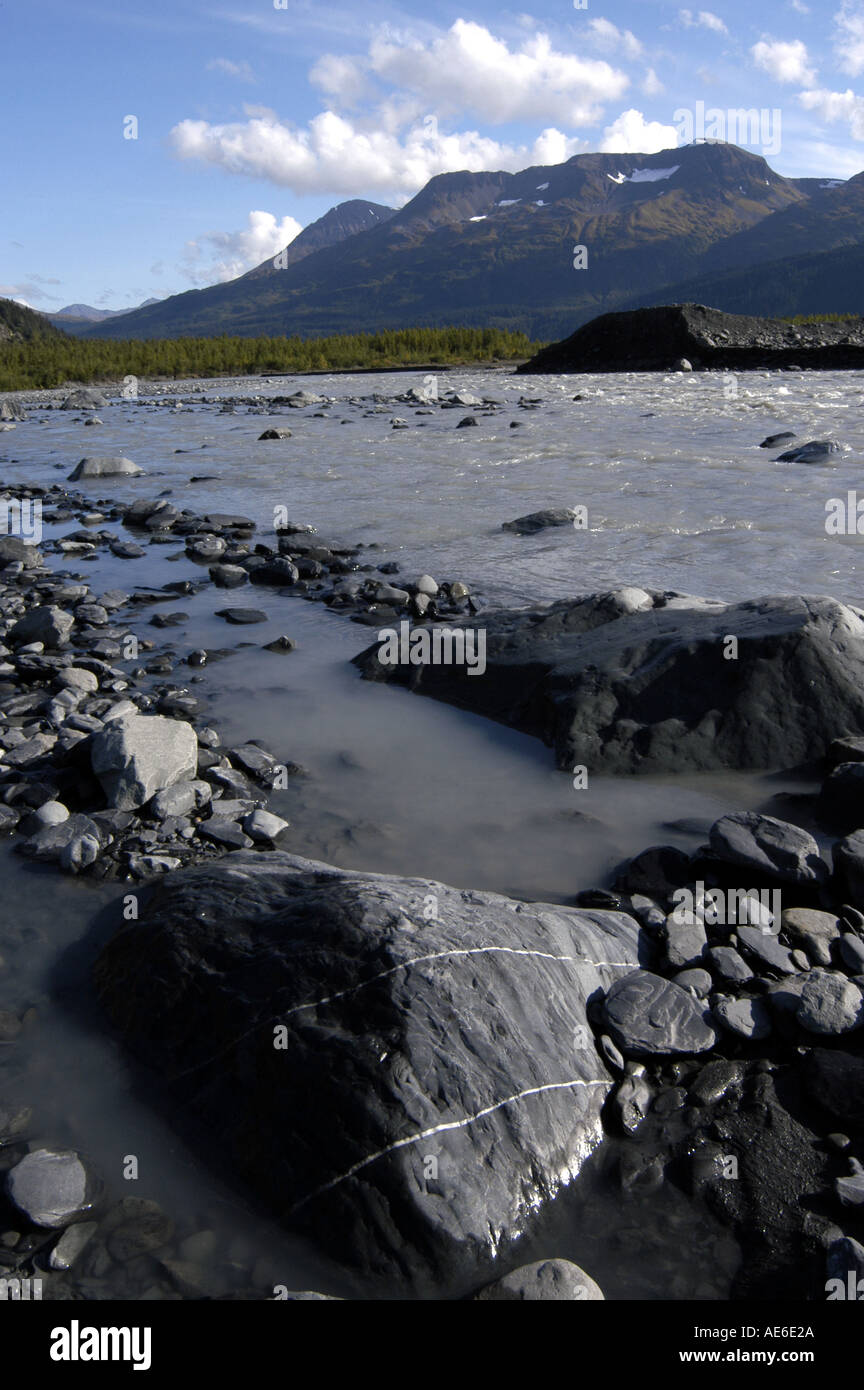 Exit Glacier Alaska Foto Stock