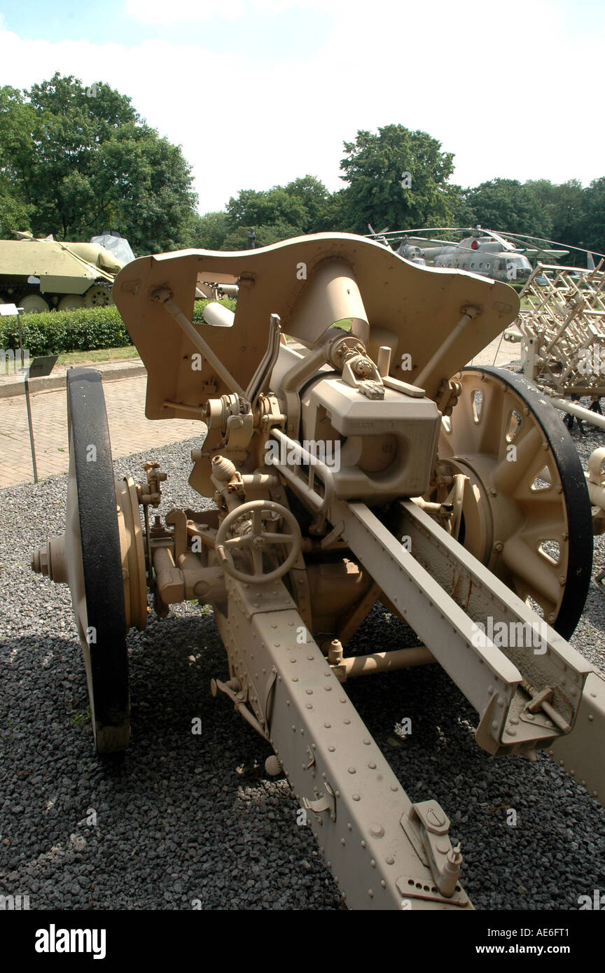 Campo tedesco obice leFH18 50 mm caliber Foto Stock