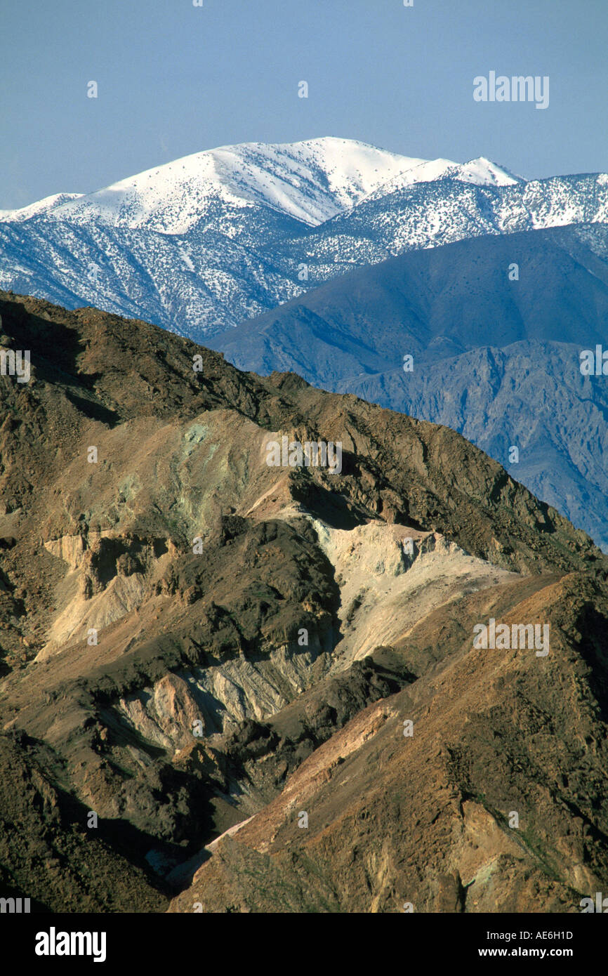 Colline erose in Montagna Nera Zabriskie Point gamma Amargosa Parco Nazionale della Valle della Morte in California Foto Stock