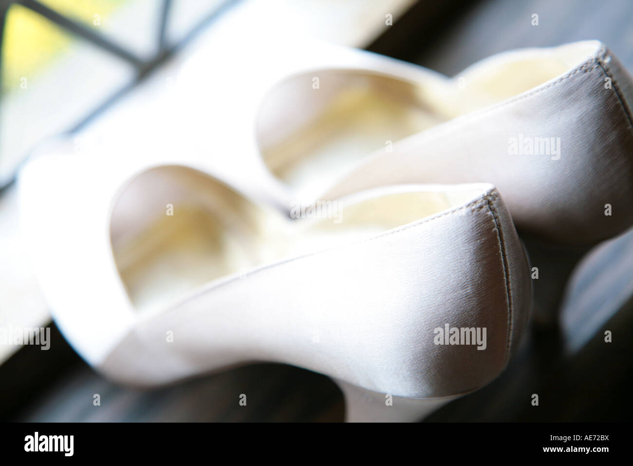 Spose scarpe matrimonio Foto Stock