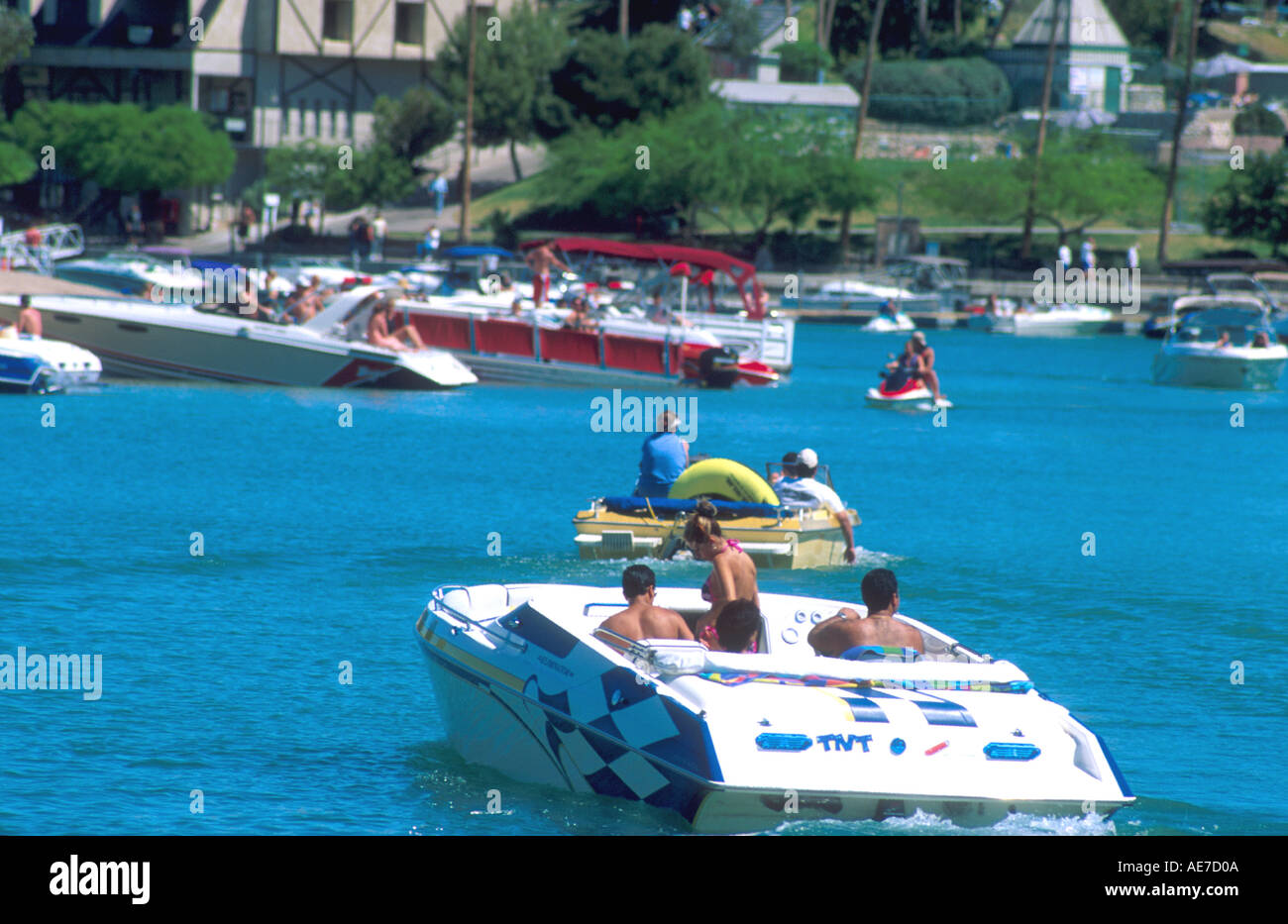 Le imbarcazioni da diporto a Lake Havasu in Arizona Foto Stock