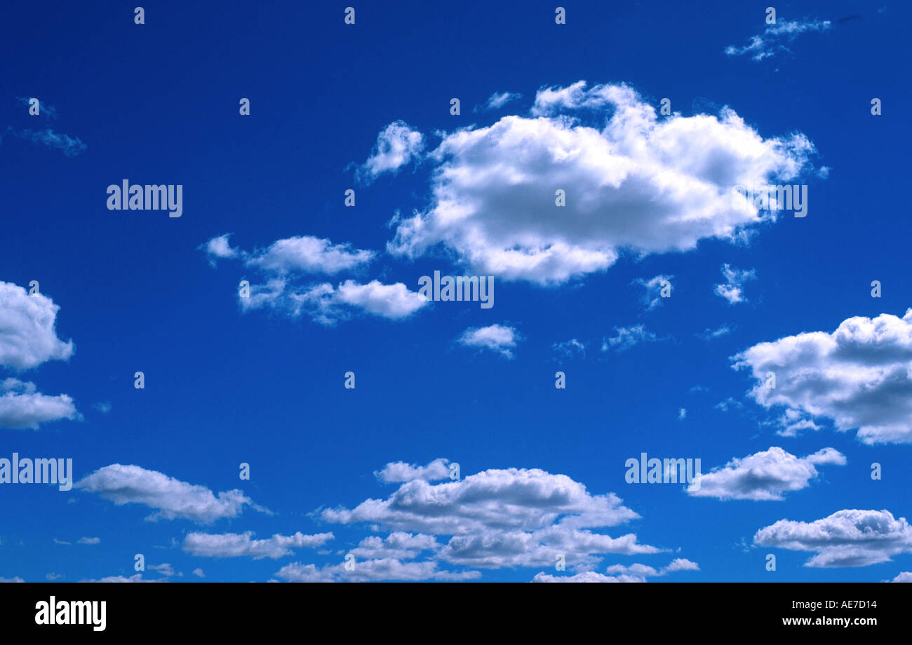 Cumulus clouds sky meteo Foto Stock