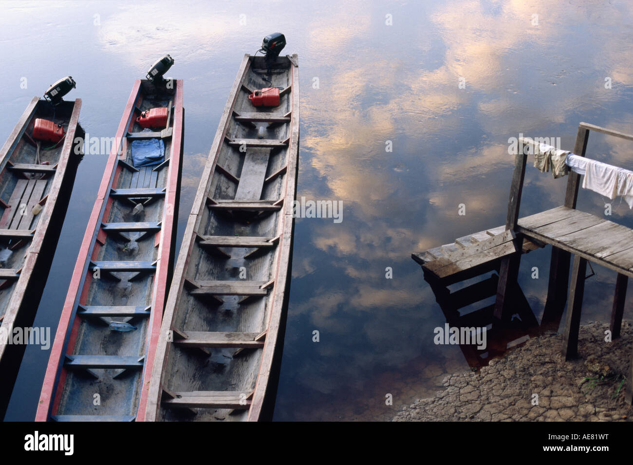 Trasporto fluviale - bacino amazzonico, Beni BOLIVIA Foto Stock