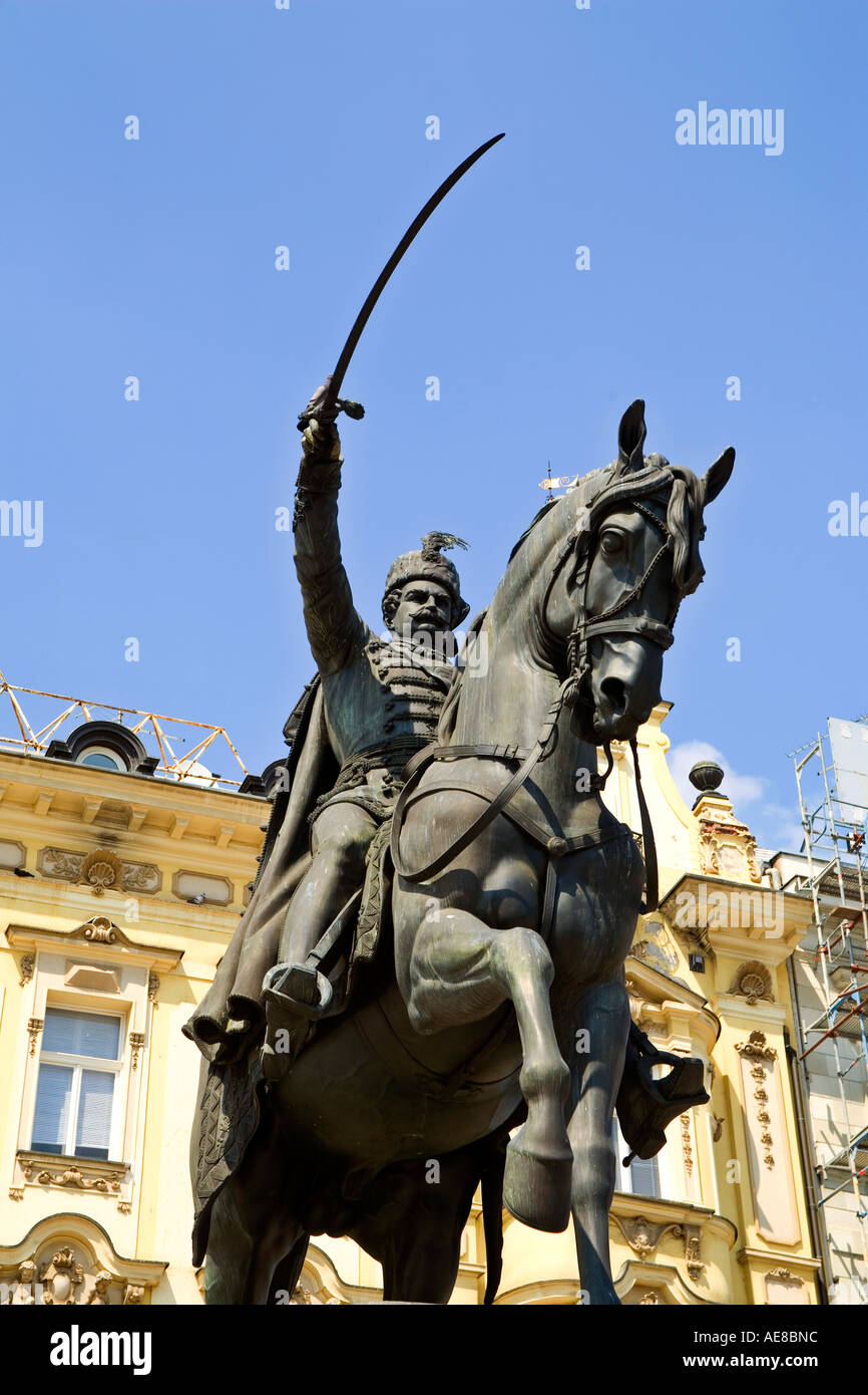 Il divieto di Piazza Jelacic a Zagabria in Croazia Foto Stock