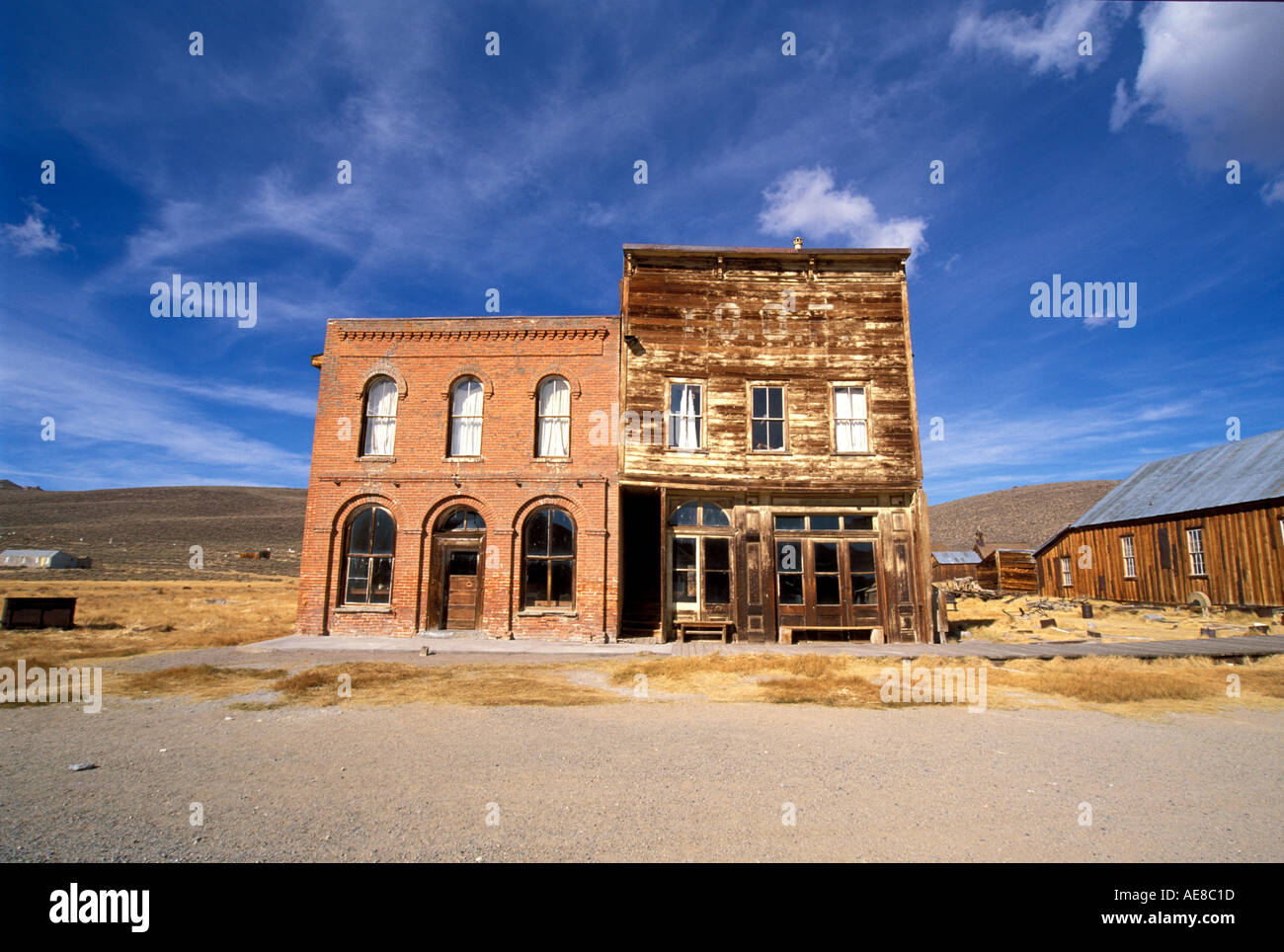 Varie città fantasma di Bodie Foto Stock