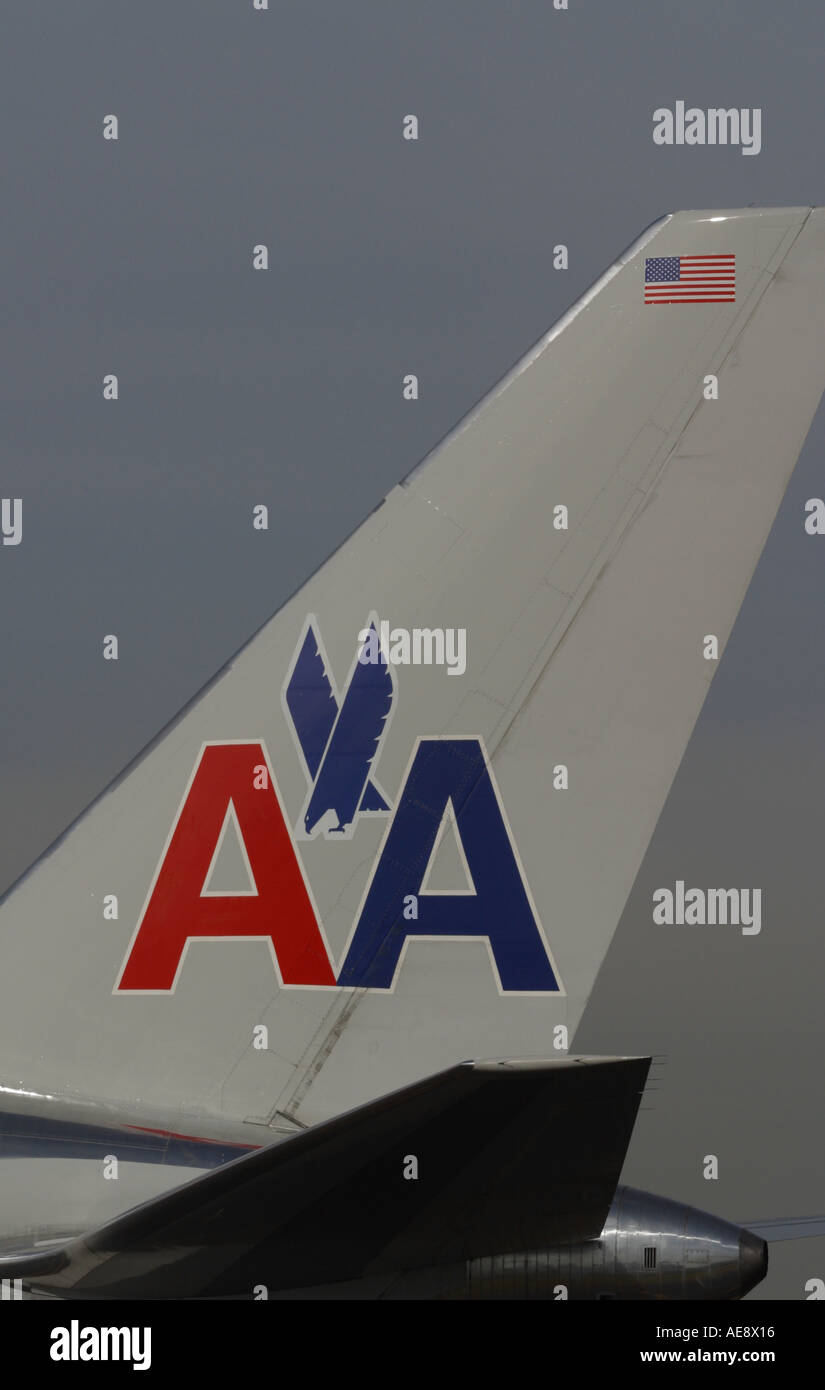 American Airlines logo coda aa noi compagnia aerea internazionale Foto Stock