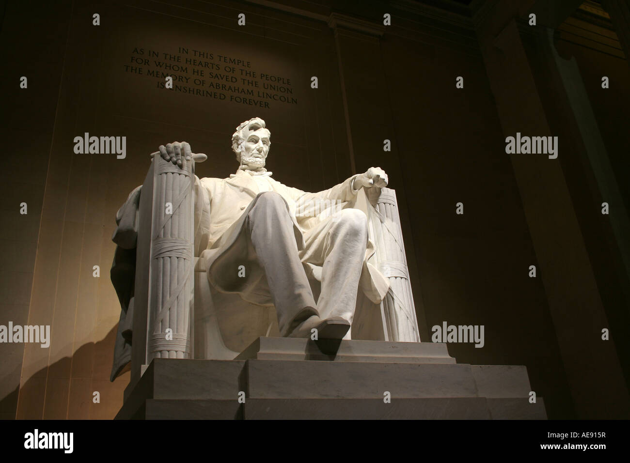 Abramo Lincoln Memorial statua Foto Stock
