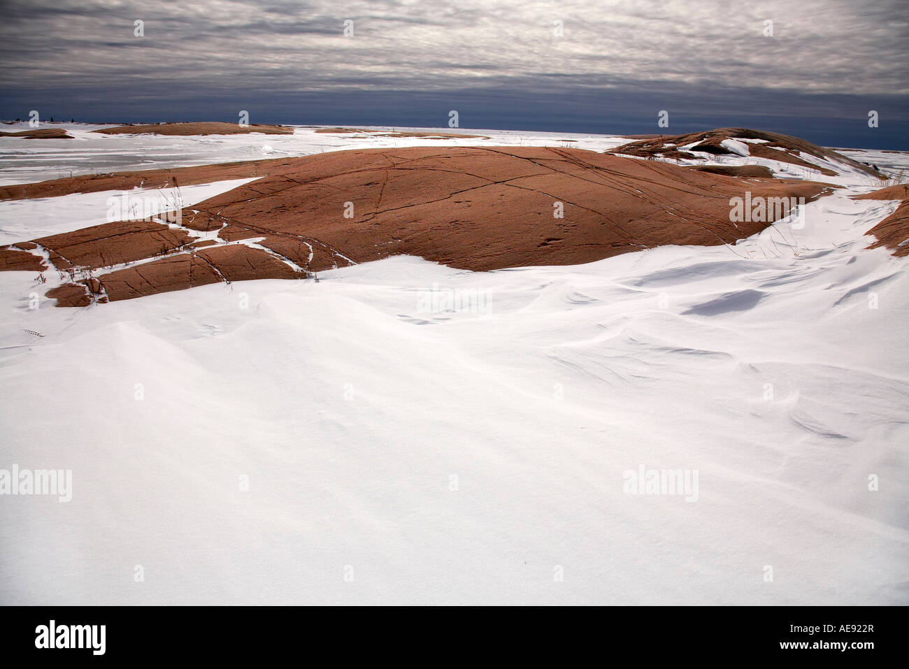 Georgian Bay in inverno Ontario Canada Foto Stock