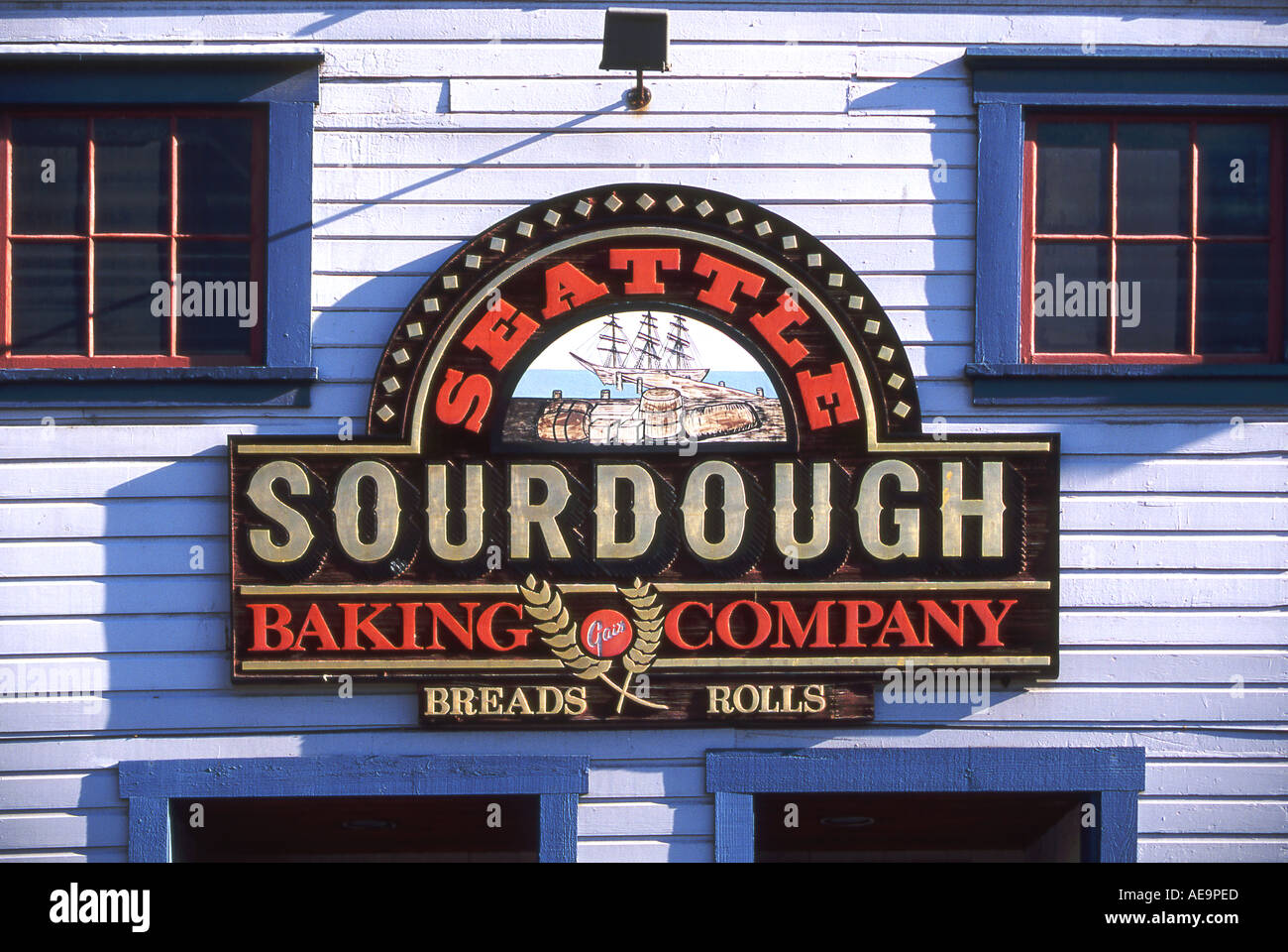 Il Seattle Sourdough Baking Company Lungomare Seattle nello Stato di Washington STATI UNITI D'AMERICA Foto Stock