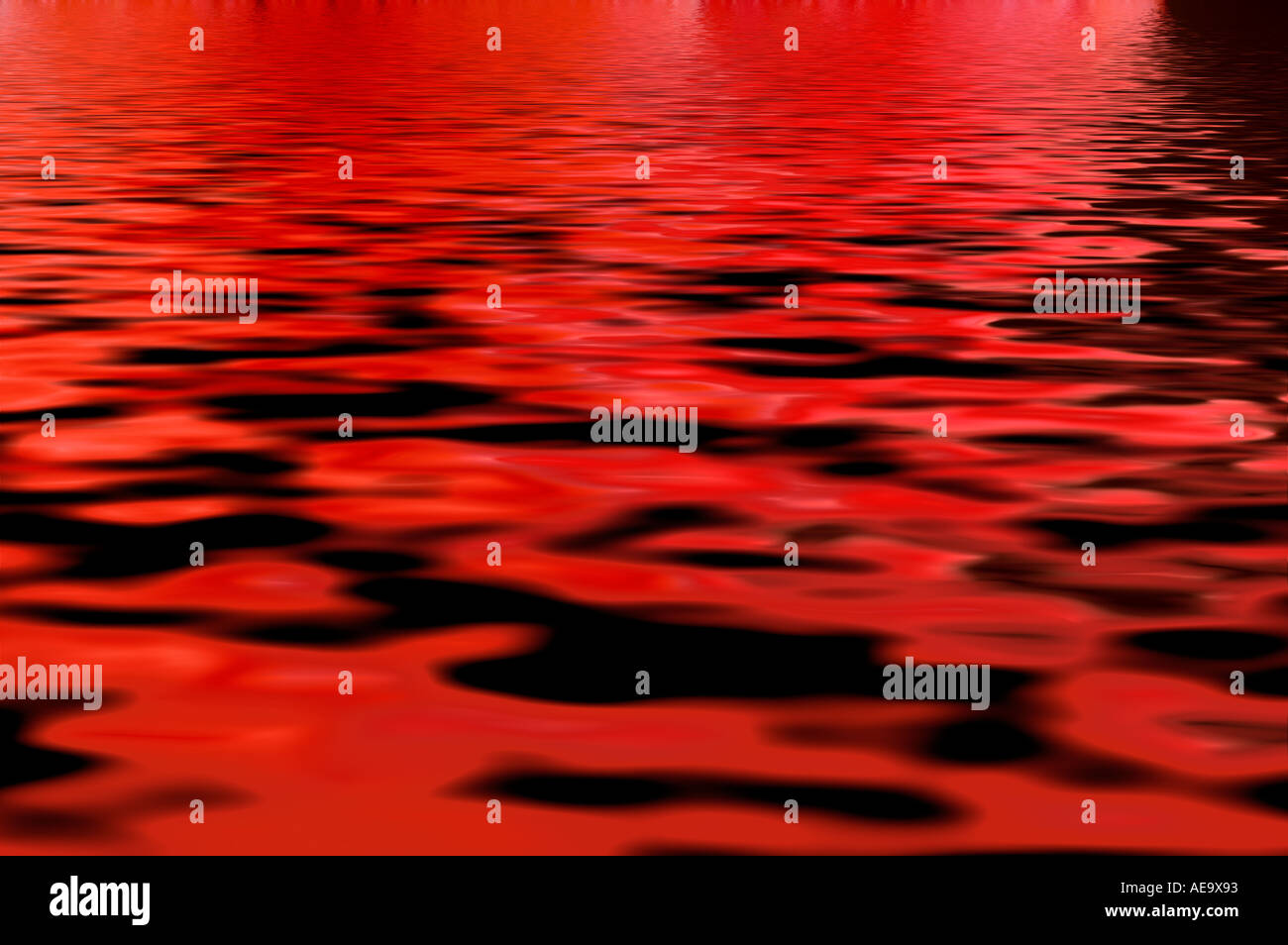 Le onde di acqua di colore rosso abstract Foto Stock
