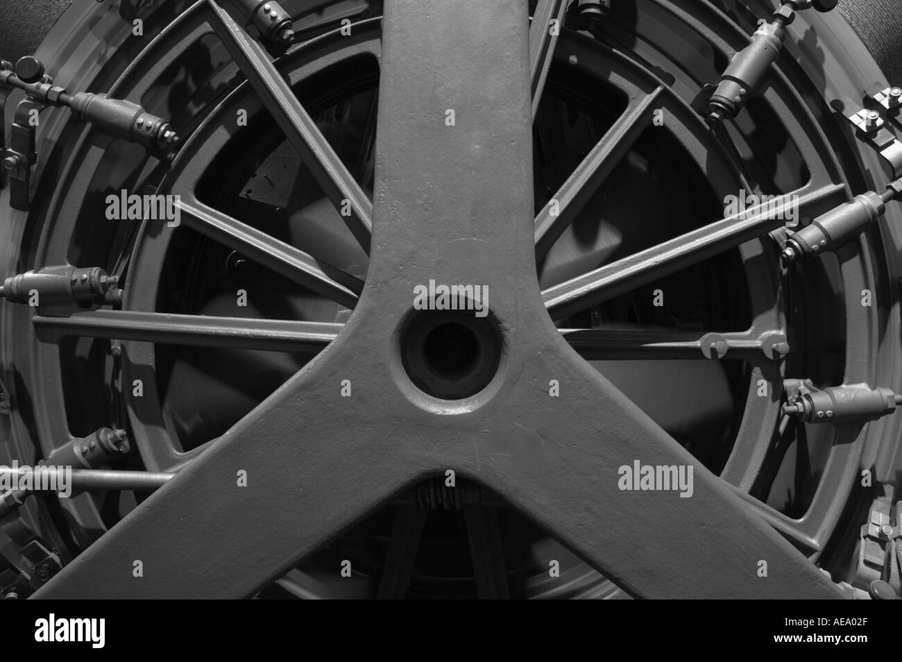 Primo piano della porzione di 1891 New York City generatore elettrico presso la Henry Ford Museum a Dearborn Michigan Foto Stock