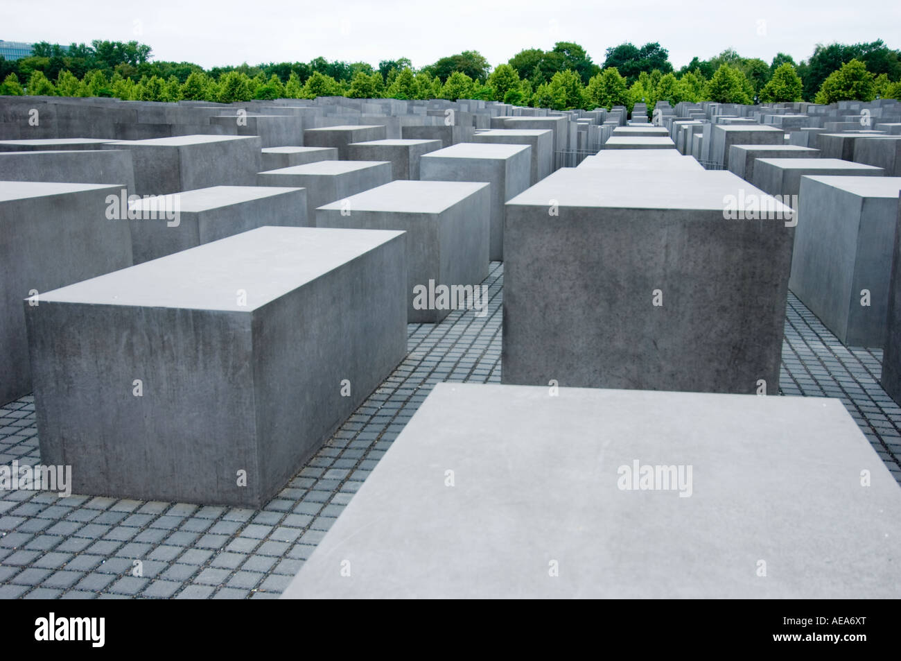 Berlino memoriale dell Olocausto vasto monumento alla assassinato ebrei dell'Europa Germania Foto Stock
