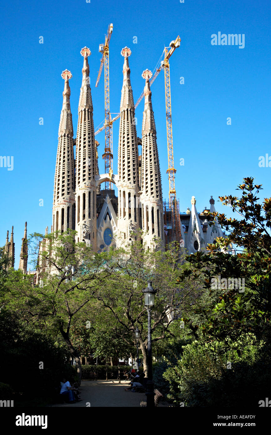 La Sagrada Familia di Barcellona, Spagna. Foto Stock
